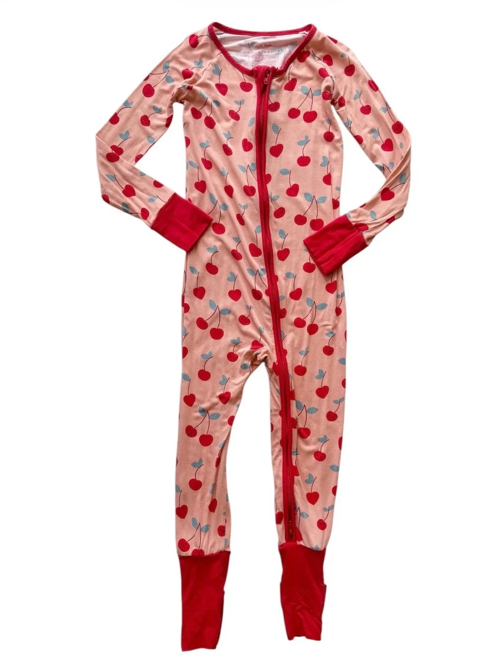 Little Sleepies Cherry on Top Zip Bamboo Viscose Zippy Sleeper 3T
